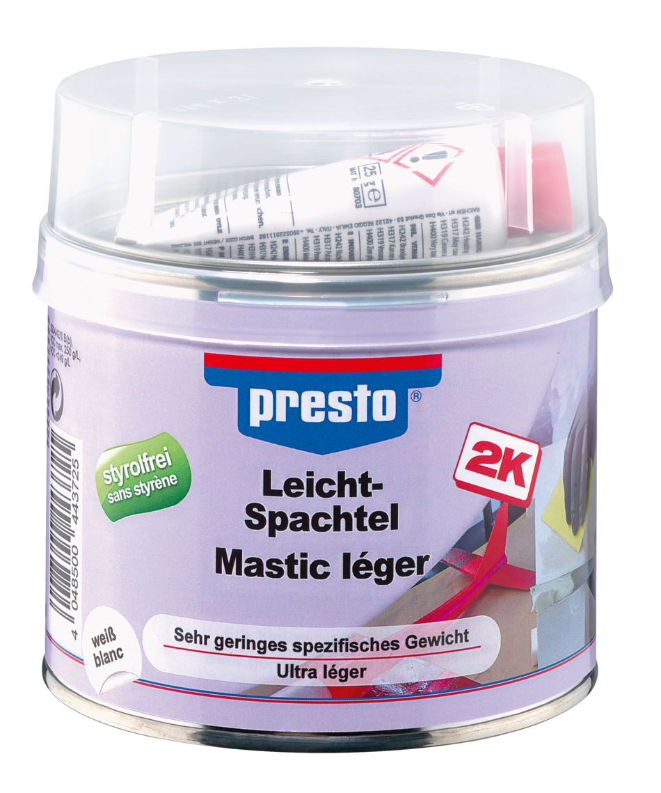 Presto SF Leichtspachtel    styrolfrei   125 gr oder 250 gr