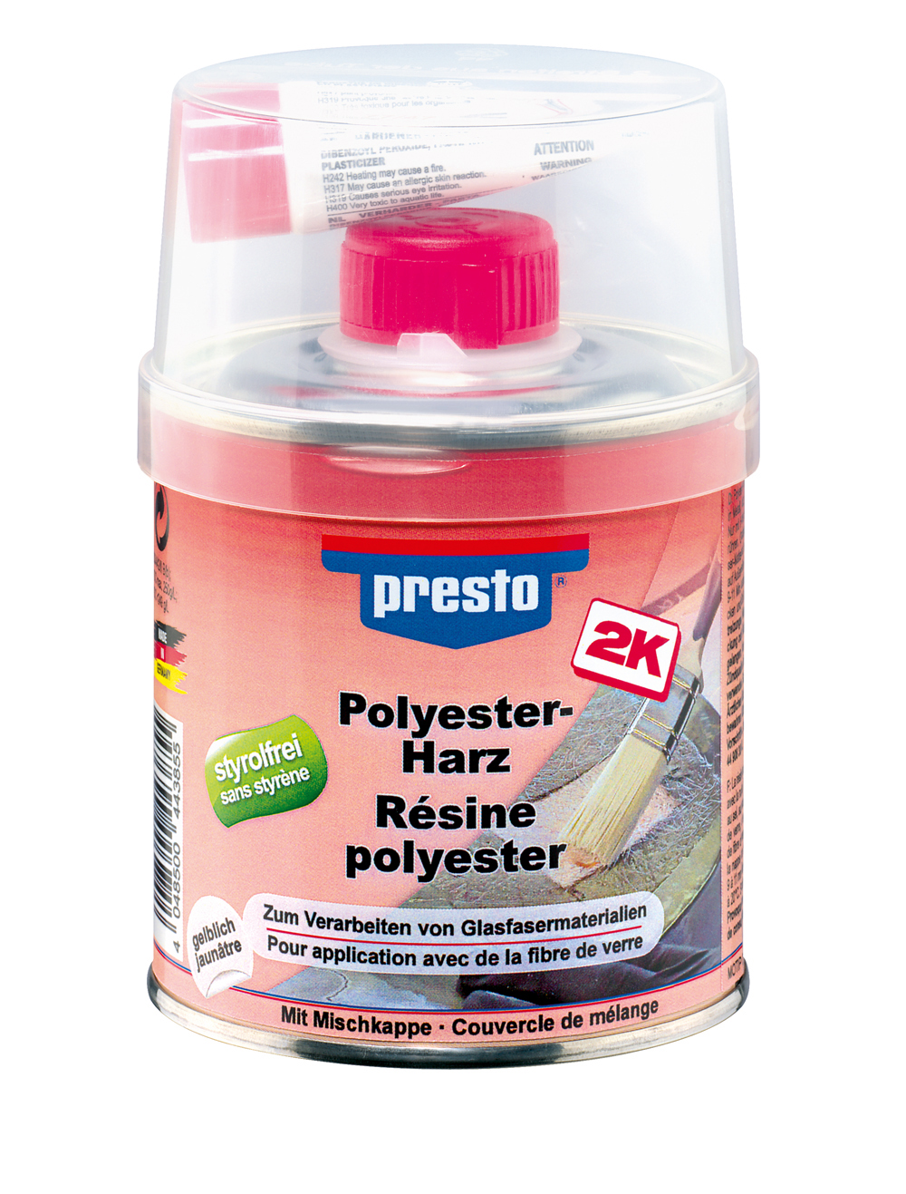 Presto Polyesterharz mit Härter   styrolfrei