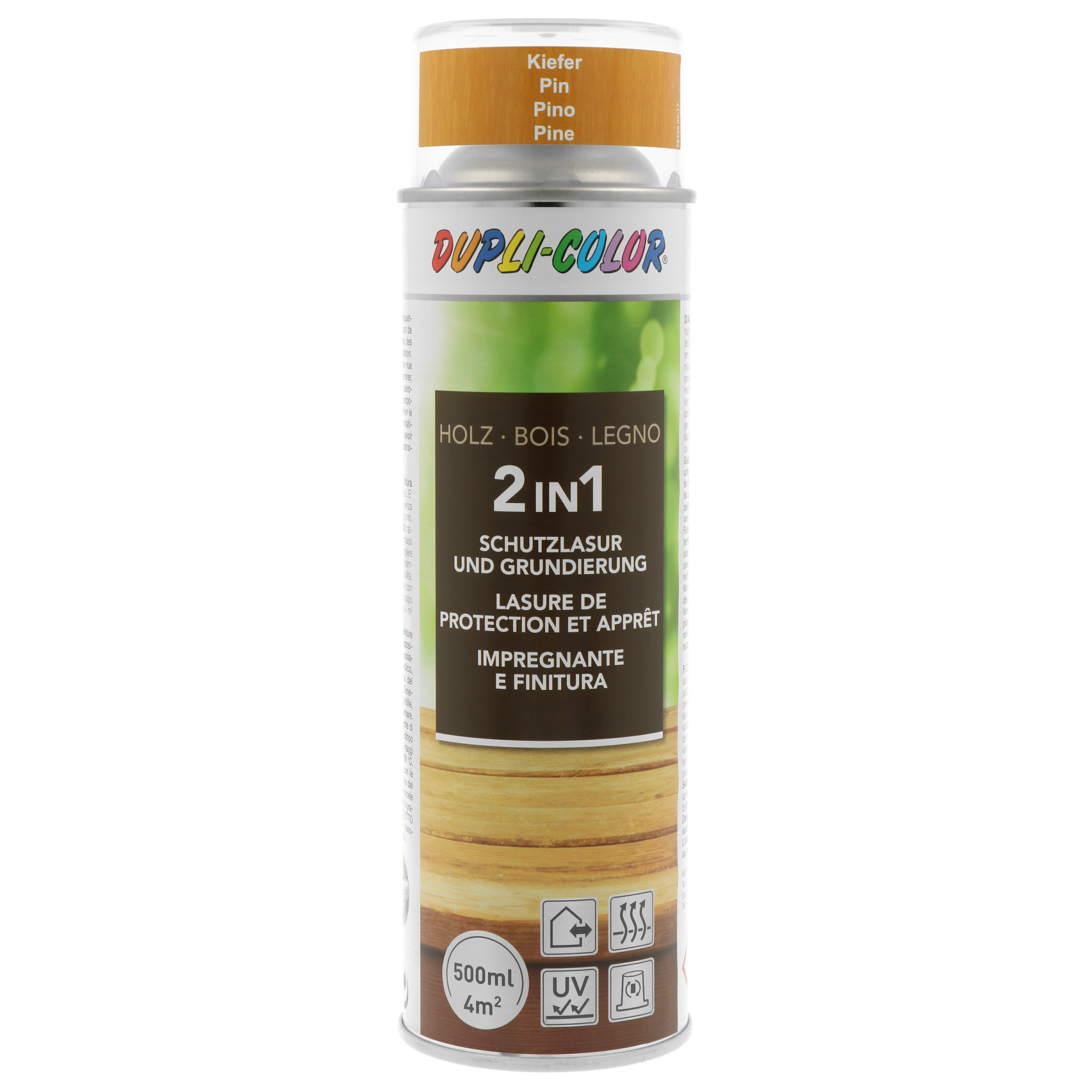 Dupli-Color Holzschutzlasur  2 in 1 Spray 500 ml